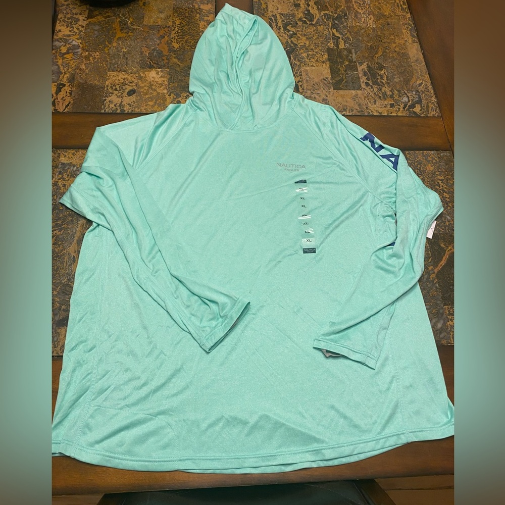 Super nice green moisure wicking Nautica Angler Hoodie